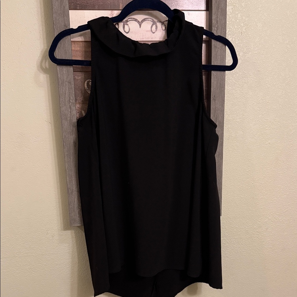 Mud Pie Elegant Black Sleeveless Blouse